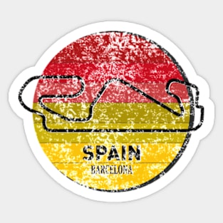 Barcelona Spain Track Sticker